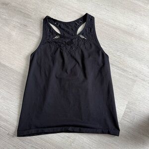 ZYIA Black Lace Detail Tank Top